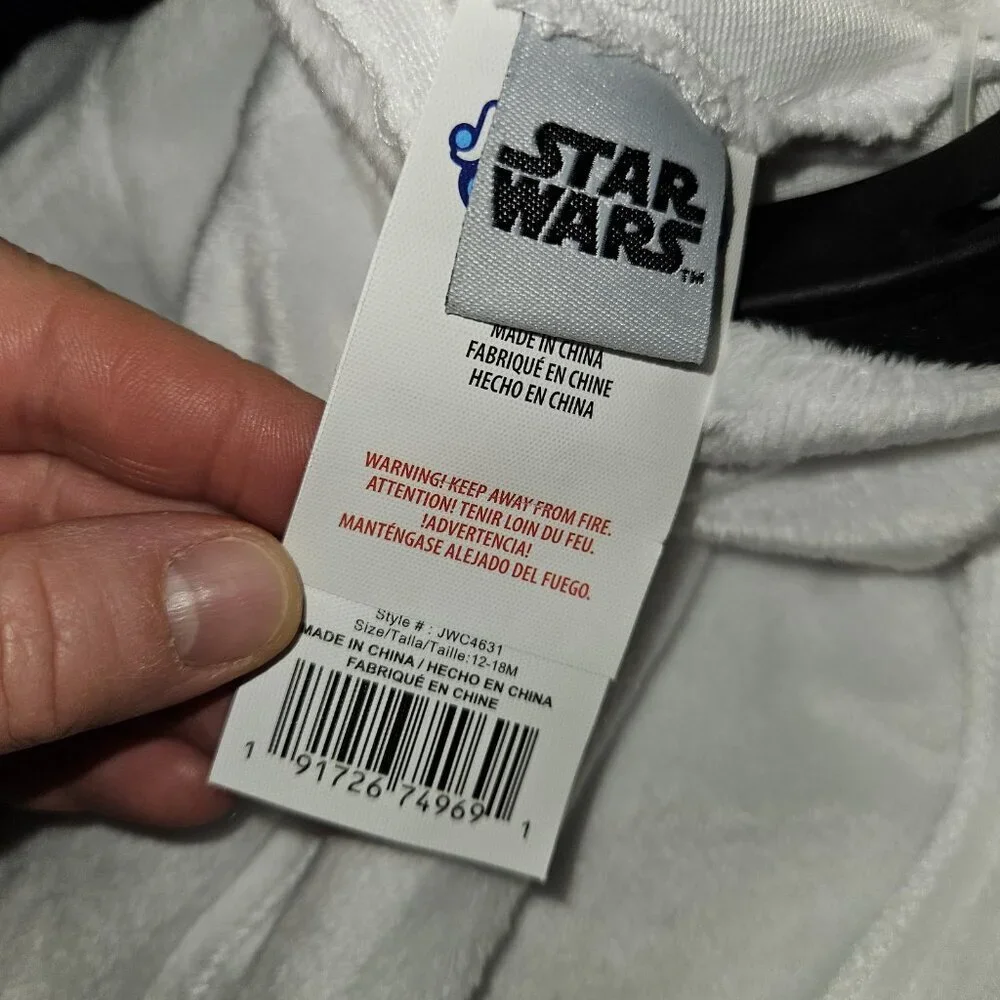 NWOT Star Wars Princess Leia Halloween Costume Baby Girl 12-18 Month Outfit Cap